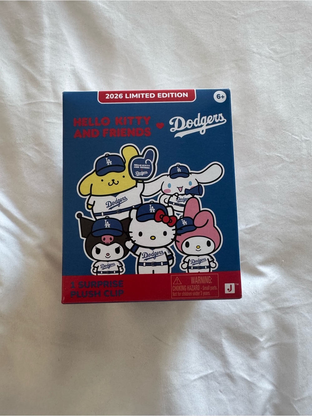 Hello Kitty and Friends Dodgers Surprise Plush Clip - Blue Limited Edition